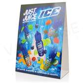 Just Juice Ice Range Tent Cards