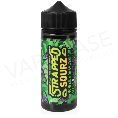 Apple & Blackcurrant Shortfill E-Liquid by Strapped Sourz 100ml