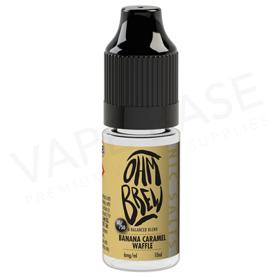 Banana Caramel Waffle E-Liquid by Ohm Brew 50/50 Nic Salts