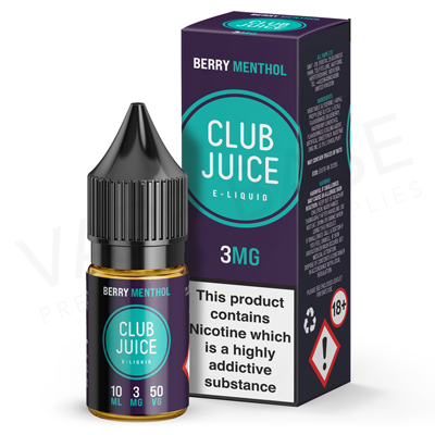 Berry Menthol E-Liquid by Club Juice 50/50