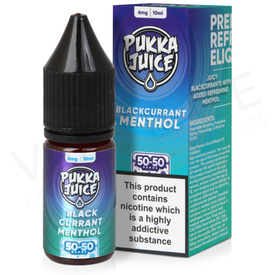 Blackcurrant Menthol E-Liquid by Pukka Juice 50/50