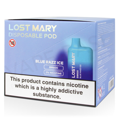 Blue Razz Ice Lost Mary BM600 Disposable Vape