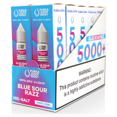 Blue Sour Razz Nic Salt E-Liquid by Pukka Juice 5000+