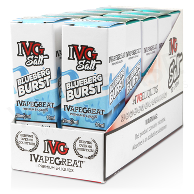**Discontinued** Blueberg Burst Nic Salt E-Liquid by IVG Salts
