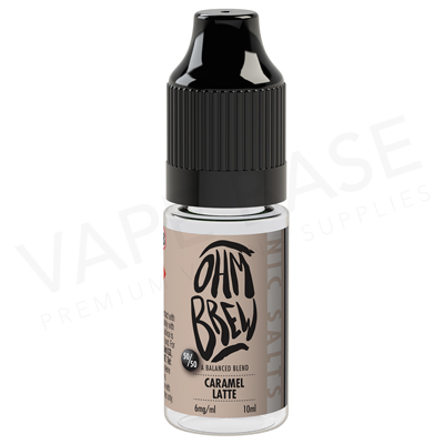 Caramel Latte E-Liquid by Ohm Brew 50/50 Nic Salts