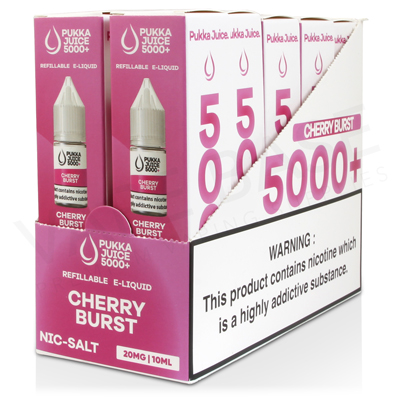 Cherry Burst Nic Salt E-Liquid by Pukka Juice 5000+