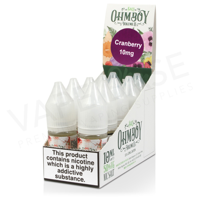 Cranberry, Apple and Raspberry E-Liquid by Ohm Boy Volume II Nic Salts