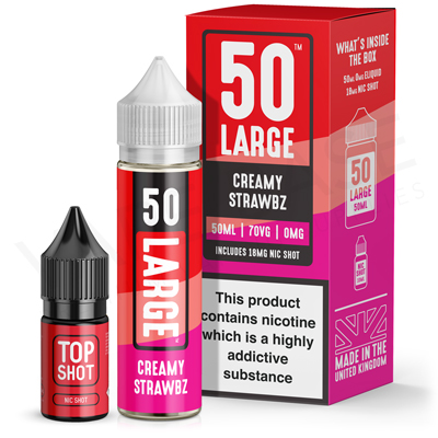 Creamy Strawbz E-Liquid by 50 Large