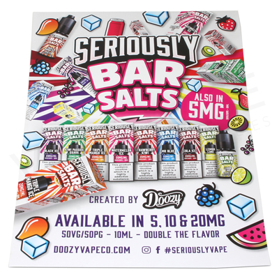Doozy Vape Co. A3 Poster - Seriously Bar Salts