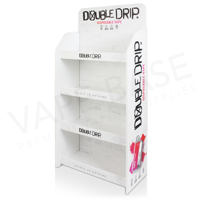 Double Drip Counter Display Unit - White
