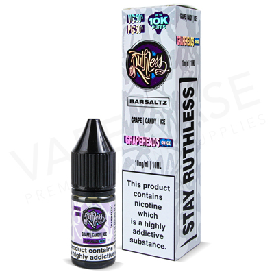 Grapeheads On Ice Nic Salt E-Liquid by Ruthless Bar Saltz