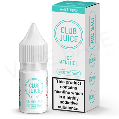 Ice Menthol Nic Salt E-Liquid by Club Juice