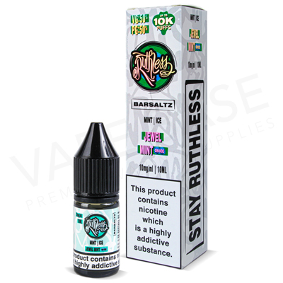 Jewel Mint On Ice Nic Salt E-Liquid by Ruthless Bar Saltz