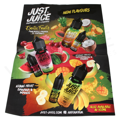 Just Juice A3 Poster - New Flavours