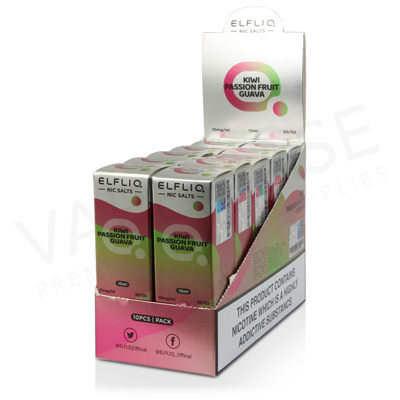 Kiwi Passion Fruit Guava Nic Salt E-Liquid by Elfliq