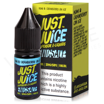 Kiwi & Cranberry On Ice Nic Salt E-Liquid by Just Juice
