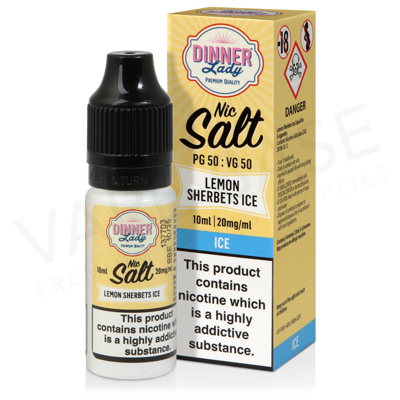 Lemon Sherbets Salt Nicotine E-Liquid by Dinner Lady
