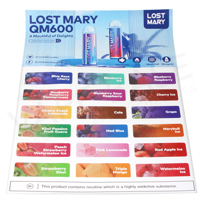 Lost Mary QM600 - A3 Flavour Poster