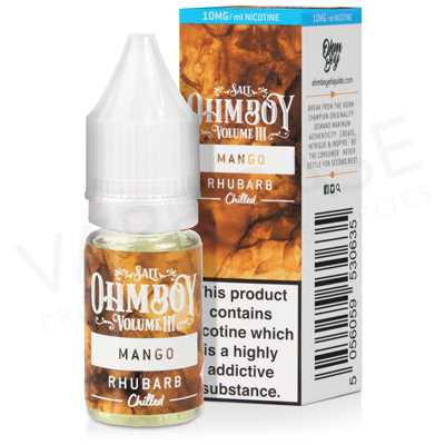 Mango Rhubarb Nic Salt E-Liquid by Ohm Boy Volume III