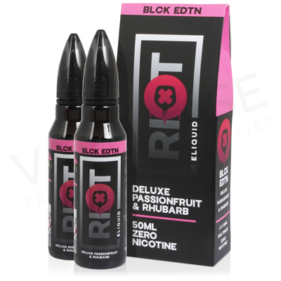 Deluxe Passionfruit & Rhubarb E-Liquid by Riot Squad BLCK EDTN