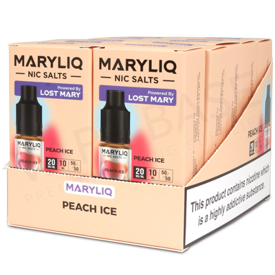 Peach Ice Nic Salt E-Liquid by Maryliq