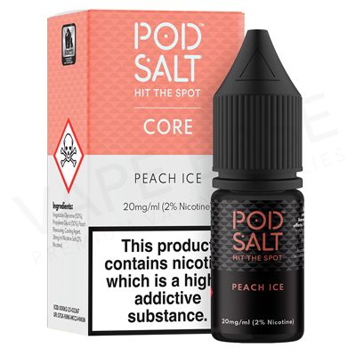 Peach Ice Nic Salt E-Liquid by Pod Salt