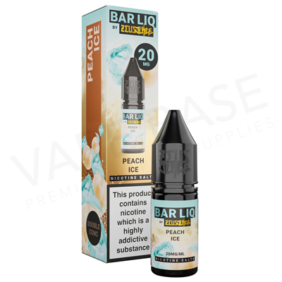 Peach Ice Nic Salt E-Liquid by Zeus Juice Bar Liq