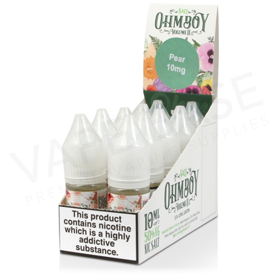 Pear, Apple and Raspberry E-Liquid by Ohm Boy Volume II Nic Salts