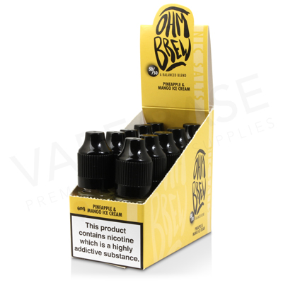 Pineapple & Mango Ice Cream Nic Salts E-Liquid by Ohm Brew 50/50