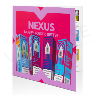Pod Salt Nexus Tall Box - Flavour Menu Card