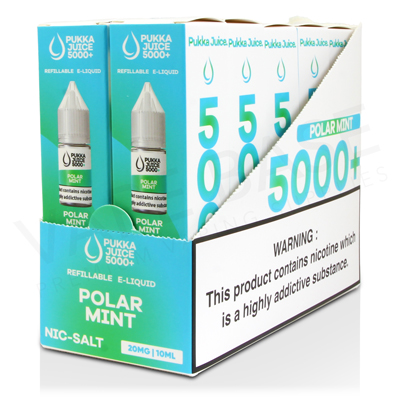 Polar Mint Nic Salt E-Liquid by Pukka Juice 5000+