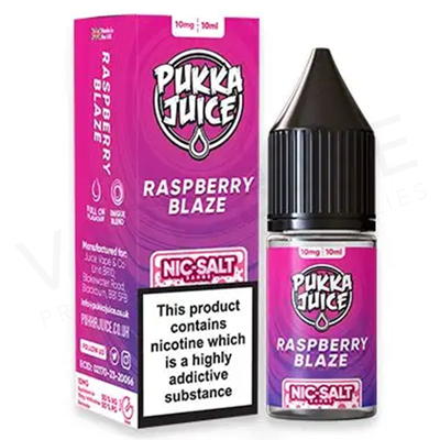 Raspberry Blaze Nic Salt E-Liquid by Pukka Juice