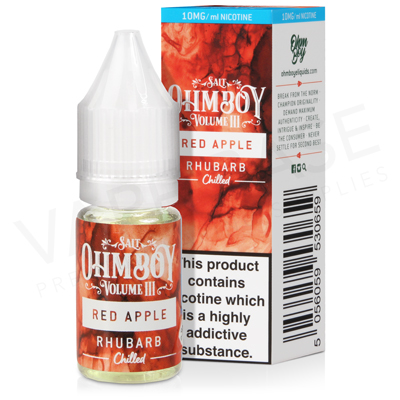 Red Apple Rhubarb Nic Salt E-Liquid by Ohm Boy Volume III