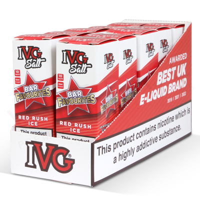 Red Rush Ice Nic Salt E-Liquid by IVG Bar Favourites