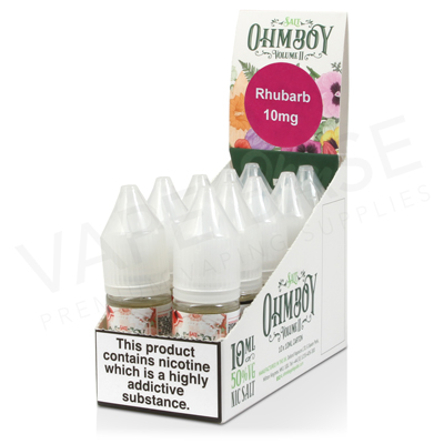 Rhubarb, Raspberry and Orange Blossom E-Liquid by Ohm Boy Volume II Nic Salts