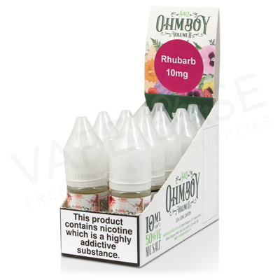 Rhubarb, Raspberry & Orange Blossom E-Liquid by Ohm Boy Volume II Nic Salts