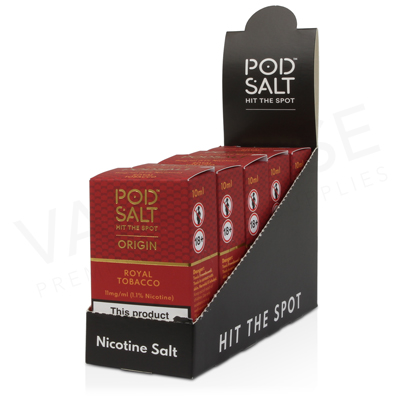 Royal Tobacco Nic Salt E-Liquid by Pod Salt Origin