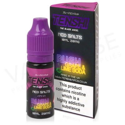 Rush Grape & Lime Soda Nic Salt E-Liquid by Tenshi