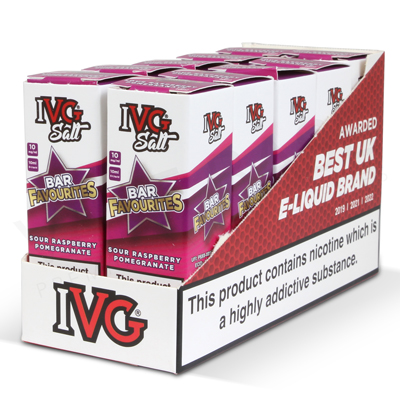 Sour Raspberry Pomegranate Nic Salt E-Liquid by IVG Bar Favourites