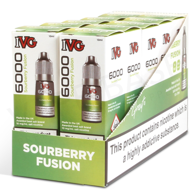 Sourberry Fusion Nic Salt E-Liquid by IVG 6000 Salts