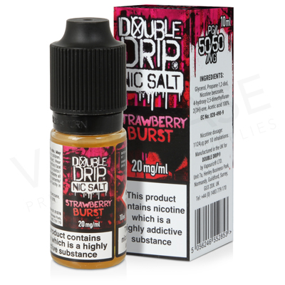 Strawberry Burst Nic Salt E-Liquid by Double Drip