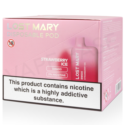 Strawberry Ice Lost Mary BM600 Disposable Vape
