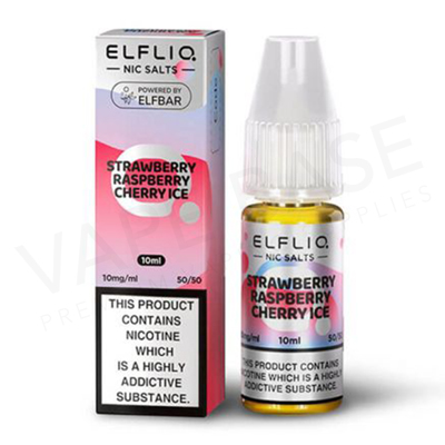 Strawberry Raspberry Cherry Ice Nic Salt E-Liquid by Elfliq