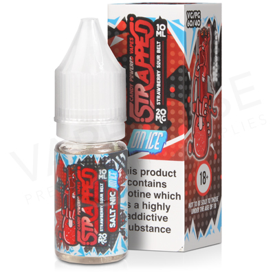 Strawberry Sour Belt On Ice Nic Salt E-Liquid by Strapped