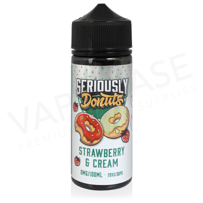 Strawberry & Cream Shortfill E-Liquid by Seriously Donuts 100ml