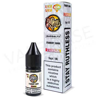 Strawnana Nic Salt E-Liquid by Ruthless Bar Saltz