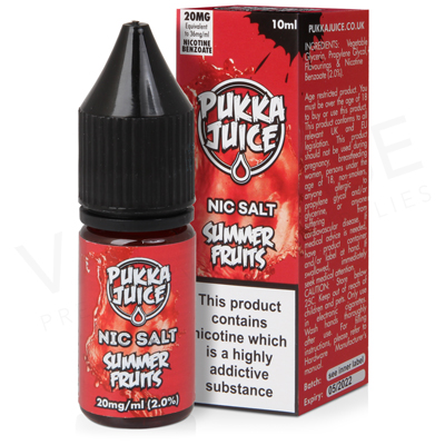 Summer Fruits Nic Salt E-Liquid by Pukka Juice