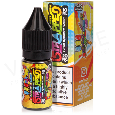 Super Rainbow Candy Salt Nicotine E-Liquid by Strapped