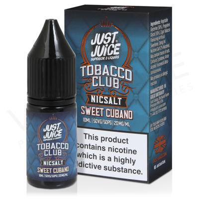 Sweet Cubano Nic Salt E-Liquid by Just Juice Tobacco Club