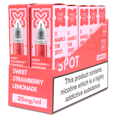 Sweet Strawberry Lemonade Nic Salt E-Liquid by Pod Salt Nexus